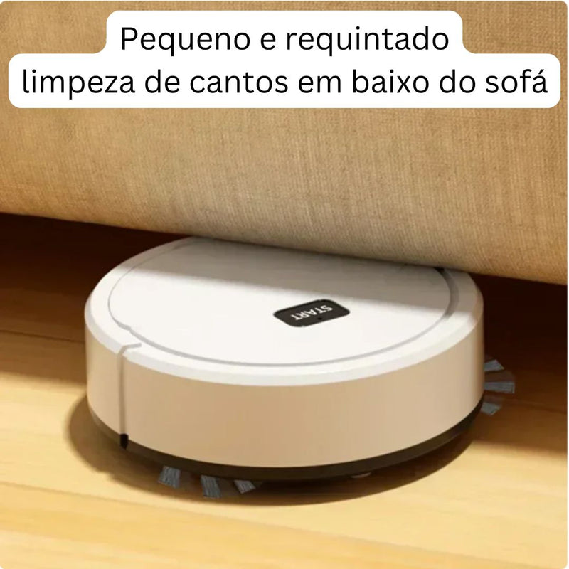 Robô aspirador de pó  automático portátil mini - recarregável USB, molhado e seco