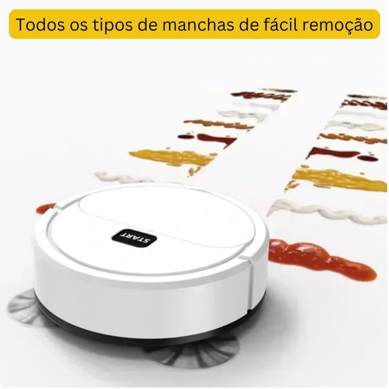 Robô aspirador de pó  automático portátil mini - recarregável USB, molhado e seco